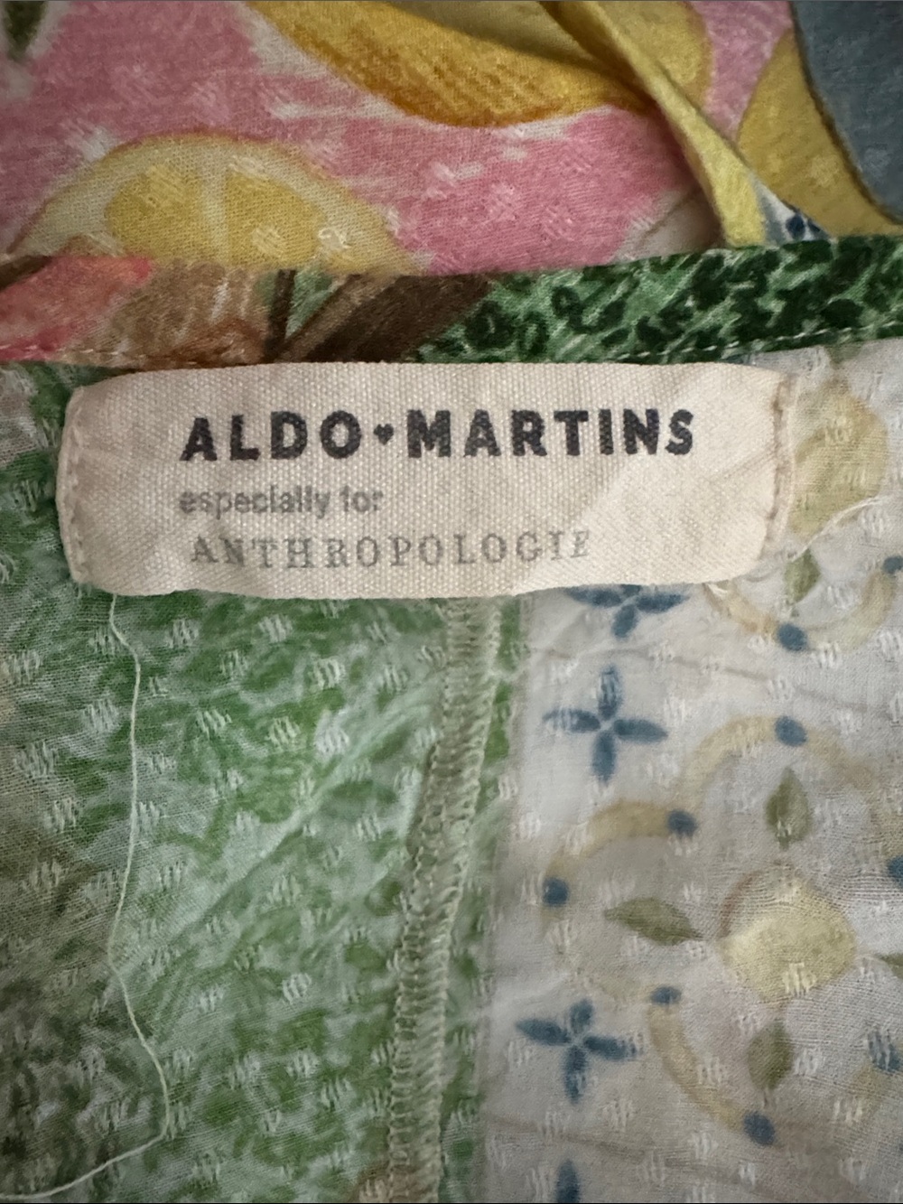 Aldo Martins Abstract Print Knit Tie Waist Midi Cardigan Dress Floral Lemons O/S - Picture 14 of 16